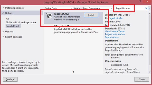 Manage NuGet Packages